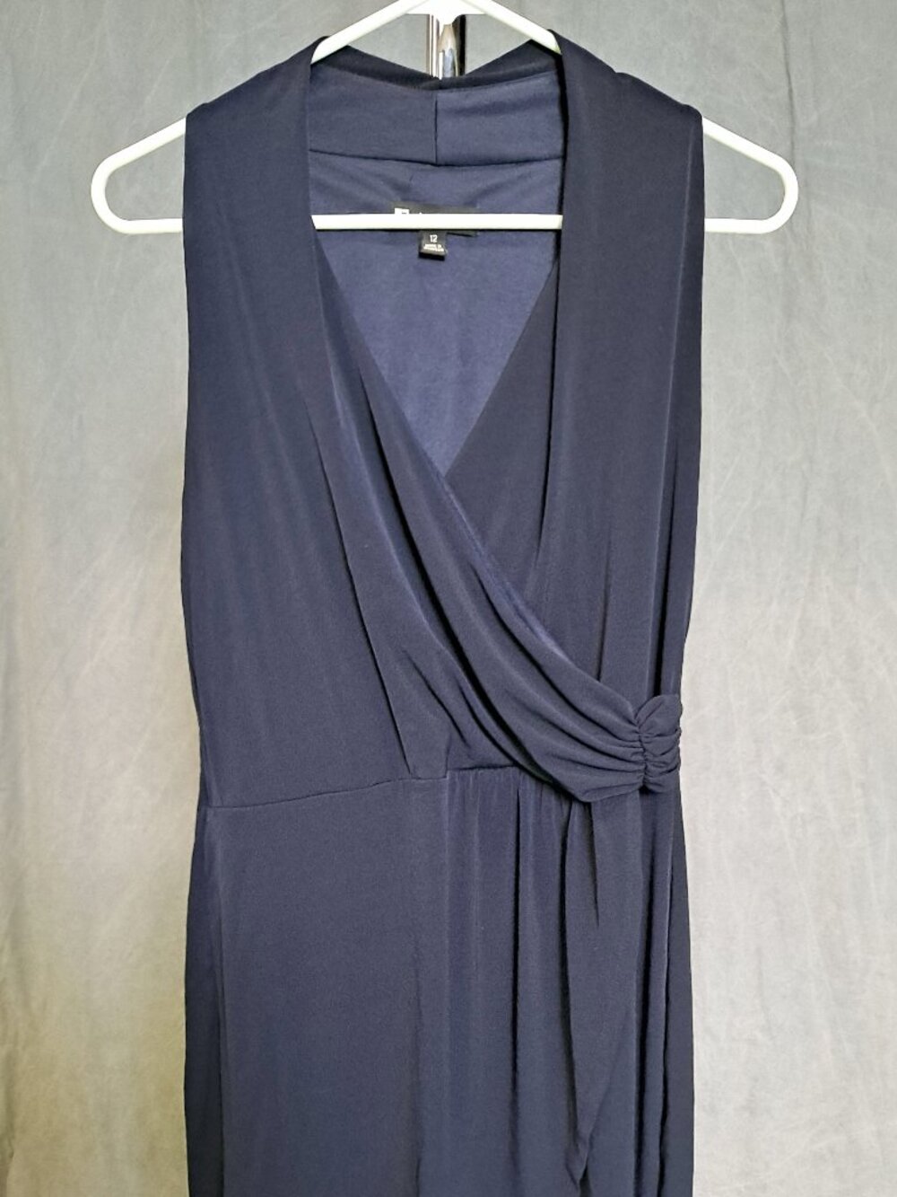 Valerie Bertinelli Sleeveless V-Neck Faux Wrap Dress